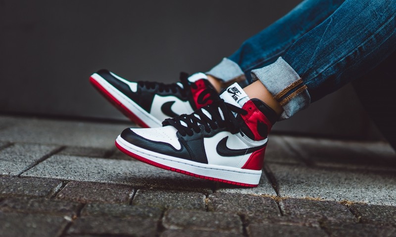 Air Jordan 1 High OG Satin Black Toe CD0461 016 Grailify